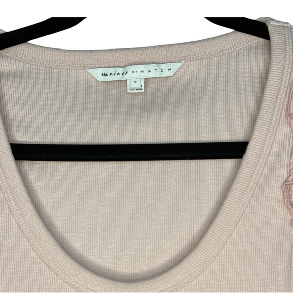 The Nines by Hatch for Target Pink Ribbed Midi Ruffle Sleeve Dress size Small - Picture 6 of 7